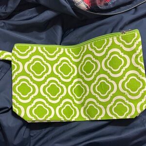 Duck Head Lime Green and White Travel Pouch
